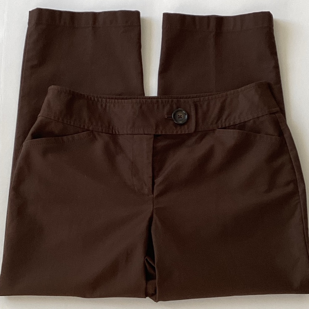 Ann Taylor Margo Curvy Brown Cropped Capris Size 6